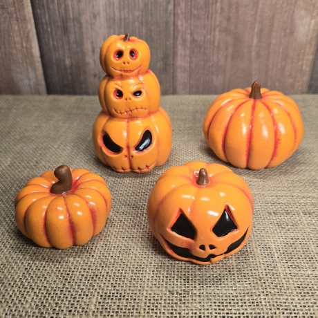 Kürbis Figur- Halloween - Dekoration - Handarbeit