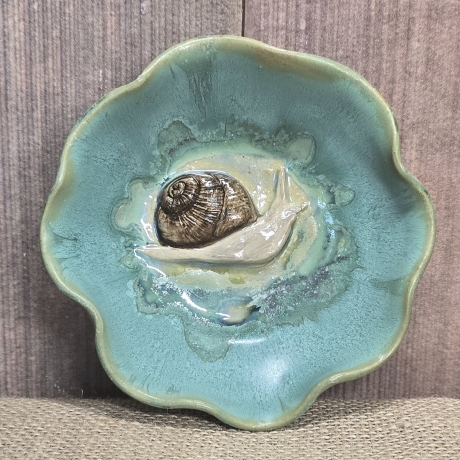 Schale aus Keramik - Schnecke  - Handarbeit - 