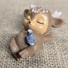 Deko Figur - Schlafendes Baby-Reh 4 - Bunt