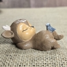 Deko Figur - Schlafendes Baby-Reh 4 - Bunt