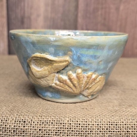 Keramik Vase - Schale - Meeresstil - Muscheln - Seestern