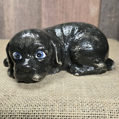 Hund aus Keramik - Welpe - Handarbeit - glasiert