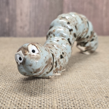 Deko Figur - Raupe - Keramik - Handarbeit