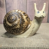 Große Schnecke mit Haus aus Keramik - Gartendekoration -