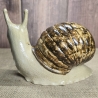 Große Schnecke mit Haus aus Keramik - Gartendekoration -