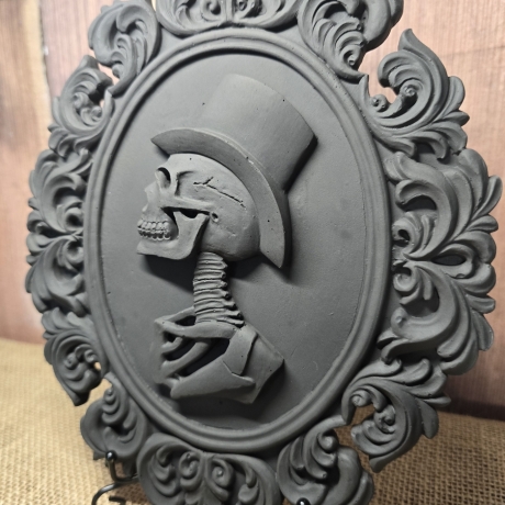 Totenkopf Mann/Frau - Skelett - Schwarz matt - 