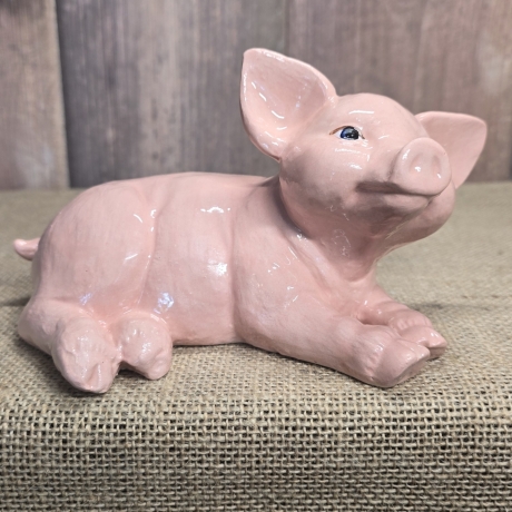 Deko Figur aus Keramik - Mama -Schwein -