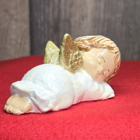 Engelfigur schlafend - Keramik - Handarbeit