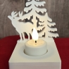 Einschieber für Teelichthalter - Rentier/Tannenbaum - Winter 