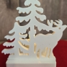 Einschieber für Teelichthalter - Rentier/Tannenbaum - Winter 