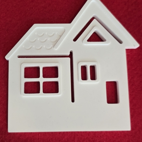 Einschieber für Teelichthalter - Haus - Tischdeko