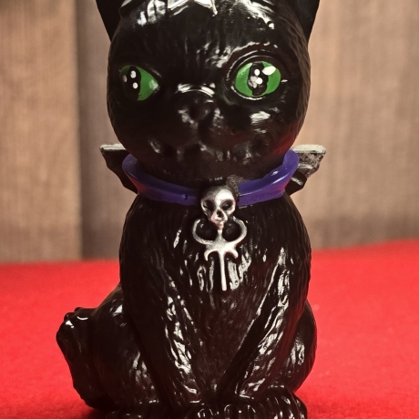 Katzenfigur - Vampirkatze - Gothic Deko -