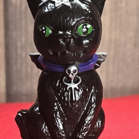 Katzenfigur - Vampirkatze - Gothic Deko -