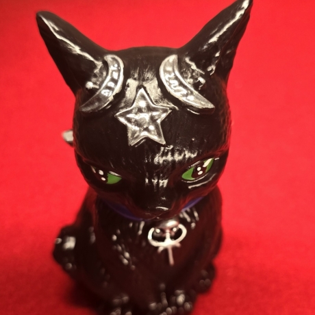 Katzenfigur - Vampirkatze - Gothic Deko -