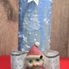 Winter/Weihnachtskerzen - Gletschereis 2  - Blautöne Handgegossen