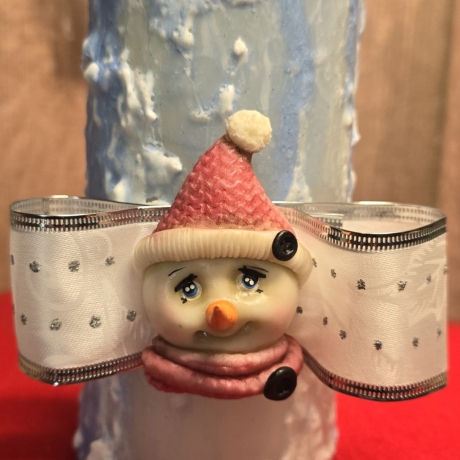 Winter/Weihnachtskerzen - Gletschereis 2  - Blautöne Handgegossen