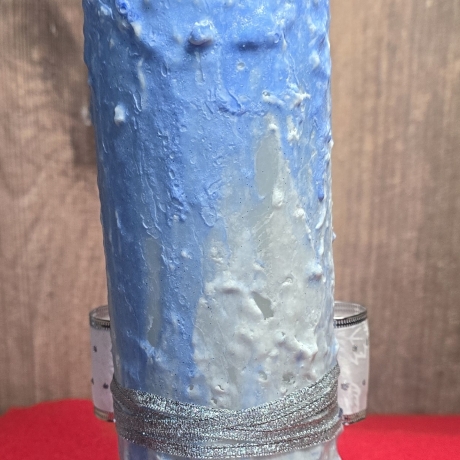 Winter/Weihnachtskerzen - Gletschereis 2  - Blautöne Handgegossen