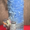 Winter/Weihnachtskerzen - Gletschereis 1 - Blautöne Handgegossen