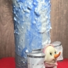 Winter/Weihnachtskerzen - Gletschereis 1 - Blautöne Handgegossen