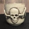 Keramik Becher - Totenkopf mit Flügeln - Handgeformt