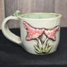 Keramik Becher - Pilze und Frosch - Handgeformt