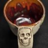 Keramik Becher - Tasse - Kreuz, Drache, Totenkopf - Handgeformt