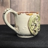 Keramik Becher - Tasse - Kreuz, Drache, Totenkopf - Handgeformt