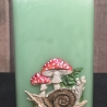 Dekorative Kerze -  3D Wachsmotiv - Pilze und große Schnecke -