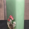 Dekorative Kerze -  3D Wachsmotiv - Pilze und große Schnecke -
