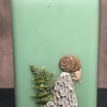 Dekorative Kerze - Pilz - kleine Schnecke - Zweig - 3D Motiv - 