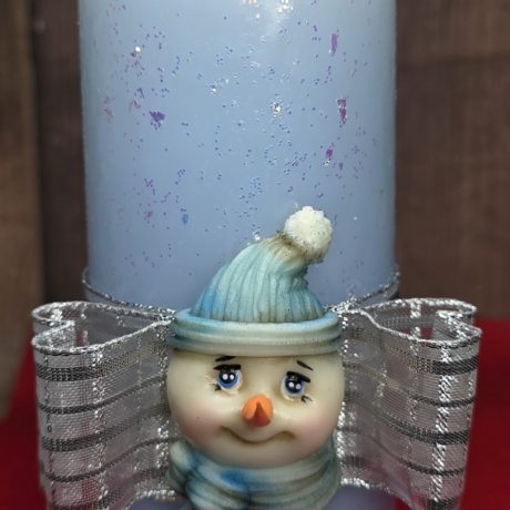 Winter/Weihnachtskerzen - Winterzauber 2 - Blautöne -Handgegossen