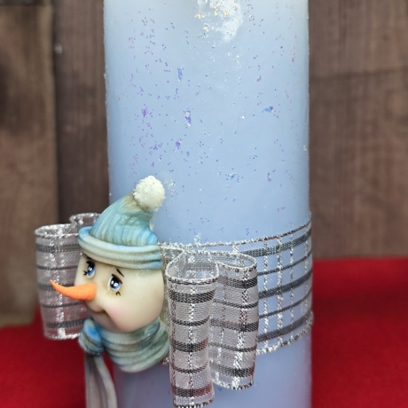Winter/Weihnachtskerzen - Winterzauber 2 - Blautöne -Handgegossen