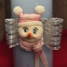 Winter/Weihnachtskerzen - Winterzauber 3 - Blautöne -Handgegossen