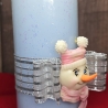 Winter/Weihnachtskerzen - Winterzauber 3 - Blautöne -Handgegossen