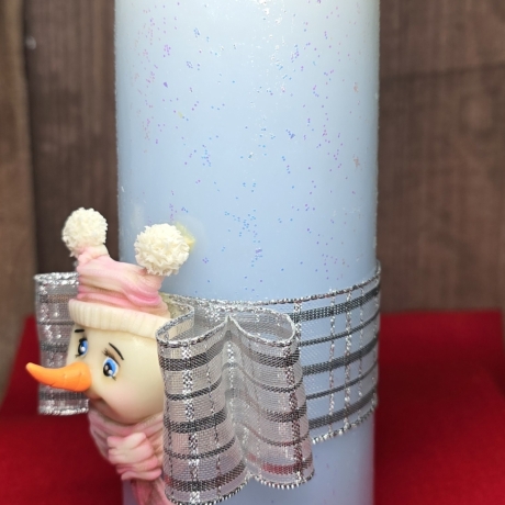 Winter/Weihnachtskerzen - Winterzauber 3 - Blautöne -Handgegossen