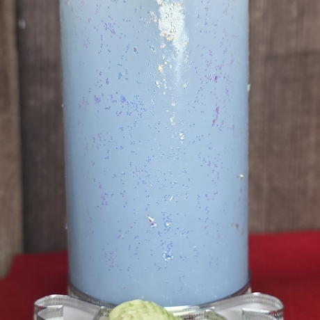 Winter/Weihnachtskerzen - Schneezauber 3 - Blautöne -Handgegossen