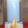 Winter/Weihnachtskerzen - Schneezauber 1 - Blautöne -Handgegossen