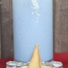 Winter/Weihnachtskerzen - Schneezauber 1 - Blautöne -Handgegossen