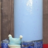 Winter/Weihnachtskerzen - Wintereis 2 - Blautöne - Handgegossen