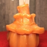 Halloween Kerze - Kürbis mit Hut - Handgegossen