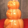 Halloween Kerze - Kürbis Schneemann - Handgegossen -