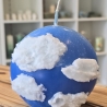 Dekorative Kerze - Wolkenhimmel - Handgegossen -