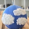 Dekorative Kerze - Wolkenhimmel - Handgegossen -