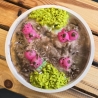 Deko-Kerze in Schale -  Ferkel im Glück  