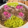Deko-Kerze in Schale -  Ferkel im Glück  
