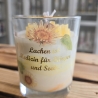 Dekorative Kerze im Glas - Sonnenblume 