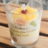 Dekorative Kerze im Glas - Sonnenblume 