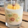 Dekorative Kerze im Glas - Sonnenblume 