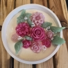 Dekorative Kerze in Schale - Blumenzauber - 