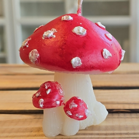​Dekorative Kerze - Fliegenpilz Kollektion - Herbst